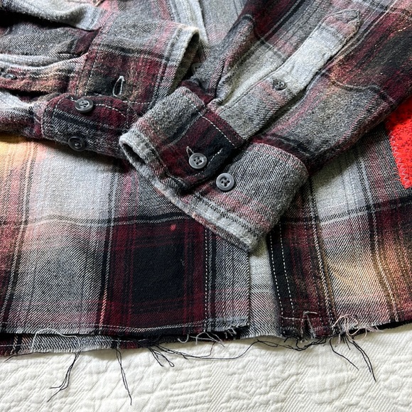 ⭐️Adorned Crown Textile altered custom flannel the soul felt it’s worth shirt - Picture 9 of 12